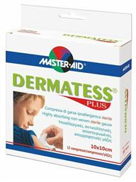 Master Aid Dermatess Plus Αποστειρωμένες Γάζες 10x10cm 12τμχ