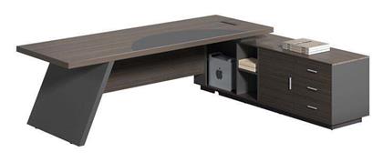 Master Γραφείο Δεξιά Γωνία Απόχρωση Grey Walnut Εο925 R Καρυδί Γκρι Melamine 180x180x75cm 1τμχ - Woodwell