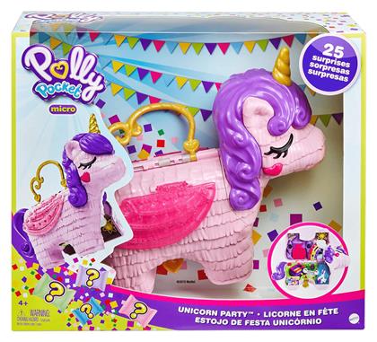 Παιχνίδι Μινιατούρα Polly Pocket Μονόκερος Πινιάτα για 4+ Ετών 36εκ. Mattel