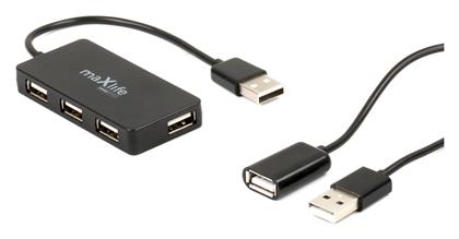 USB 2.0 Hub 4 Θυρών με σύνδεση USB-A Maxlife