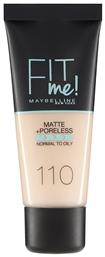 Fit Me Matte + Poreless Liquid Make Up 110 Porcelain 30ml Maybelline