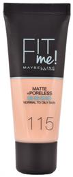 Fit Me Matte + Poreless Liquid Make Up 115 Ivory 30ml Maybelline