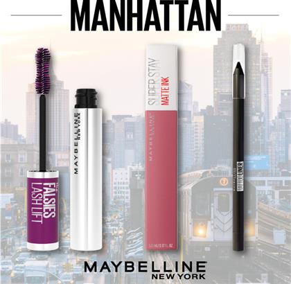 Maybelline Manhattan Σετ Μακιγιάζ για Μάτια & Χείλη 3τμχ