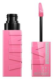 Super Stay Vinyl Ink Long Lasting Liquid Κραγιόν Sheer 155 Upbeat 4.2ml Maybelline