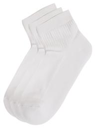 ME-WE B Unisex Μονόχρωμες Κάλτσες Λευκές 3Pack - Me We