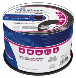 Εγγράψιμα CD-R 52x Printable 700MB Cake Box 50τμχ MediaRange