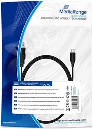 MediaRange Regular USB 2.0 to micro USB Cable Μαύρο 1.8m (MRCS184)