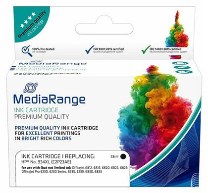 Συμβατό Μελάνι Εκτυπωτή InkJet HP 934XL C2P23AE 1000 Σελίδων 58ml Μαύρο MediaRange