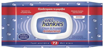 ΜΕΓΑ Wet Hankies Clean & Protect Antibacterial 72τμχ