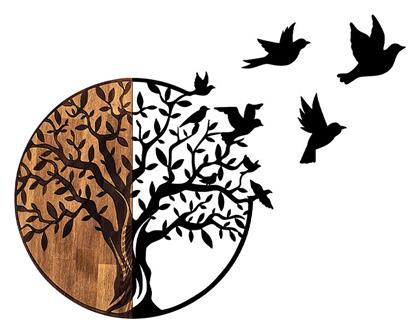 Κρεμαστό Διακοσμητικό από Ξύλο Tree 92x3x71cm Megapap