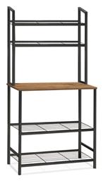 Ραφιέρα Κουζίνας Μεταλλική Μαύρη 5 Θέσεων 81x40.5x160cm Megapap