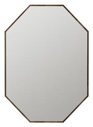 Ursula Καθρέπτης Τοίχου με Καφέ Ξύλινο Πλαίσιο 70x45cm Megapap