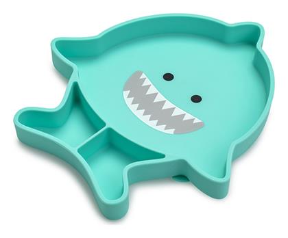 Παιδικό Πιάτο Φαγητού Shark από Σιλικόνη Τιρκουάζ Melii