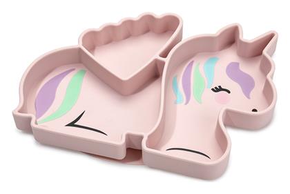 Παιδικό Πιάτο Φαγητού Unicorn από Σιλικόνη Ροζ Melii