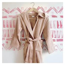 Liberty Γυναικείο Μπουρνούζι με Κουκούλα Beige 420gr/m² 20.001950 Melinen