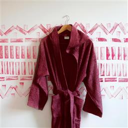 Μπουρνούζι Liberty Με Κουκούλα Bordeaux Melinen