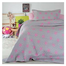 Παιδικό Κουβερλί Μονό Star Girl Γκρι 160x220εκ. Melinen