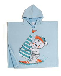 surfer light blue Παιδικό Πόντσο Θαλάσσης 60x60cm Melinen