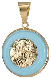 Μενταγιόν Παιδικό Φυλαχτό Κωνσταντινάτο από Χρυσό 14K 023037 - Kosmima24