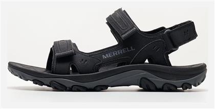 Δερμάτινα Ανδρικά Σανδάλια σε Μαύρο Χρώμα Merrell