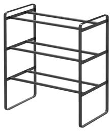 Μεταλλική Παπουτσοθήκη Frame με 3 Ράφια Μαύρη 70x25x46cm - Yamazaki