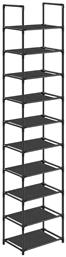 Μεταλλική με 10 Ράφια Μαύρη 33x33x173cm LSR110B02 - Songmics