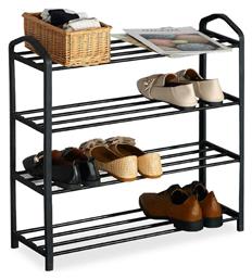 Μεταλλική Ramon με 4 Ράφια Μαύρο 62x20x62cm 085-000014 - Pakketo