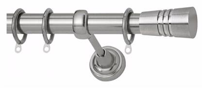 Μεταλλικό Κουρτινόξυλο Artemis Classic Μονό Φ25mm 140εκ. Νίκελ Σατινέ - Agiovlasitishome