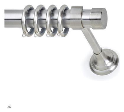 Μεταλλικό Κουρτινόξυλο Tapo Μονό Φ25mm 120εκ. Ασημί 10354 - Agiovlasitishome