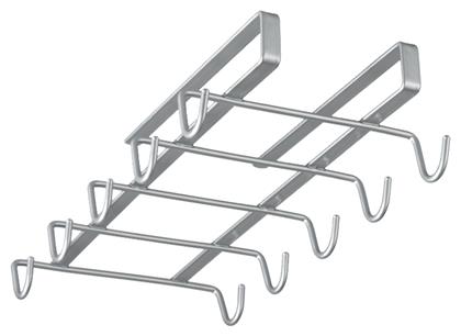 My Mug Βάση για Κούπες Μεταλλική σε Ασημί Χρώμα 6x28x6cm Metaltex