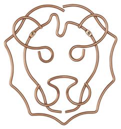 Safari Lion Παιδική Κρεμάστρα Πολλαπλών Θέσεων Βιδωτή Μεταλλική Ροζ Χρυσή 30x27cm Metaltex