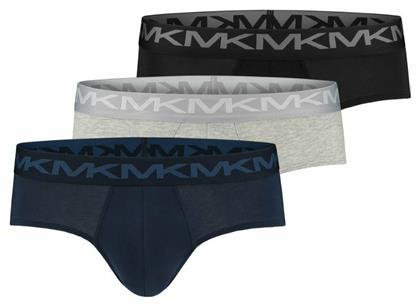 Ανδρικά Σλιπ Μαυρο / Γκρι / Μπλε Μονόχρωμα 3Pack Michael Kors