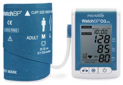 WatchBP O3 AFIB Ψηφιακό Πιεσόμετρο Μπράτσου με ανίχνευση Αρρυθμίας BP-201 Microlife