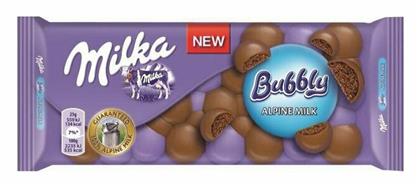 Bubbly Σοκολάτα Γάλακτος Alpine Milk 90gr Milka