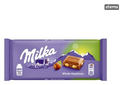 Σοκολάτα Γάλακτος Ολόκληρα Φουντούκια 100gr Milka