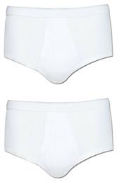 90-20902 Ανδρικά Σλιπ 2Pack Λευκά Minerva