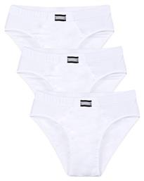 90-23027 Ανδρικά Σλιπ 3Pack Λευκά Minerva