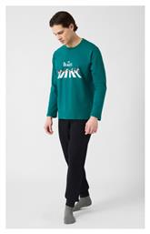Χειμερινή Ανδρική Πιτζάμα Βαμβακερή Green Alpine Minerva
