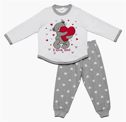 Παιδική Πιτζάμα Χειμωνιάτικη Λευκή I love you Minerva από το Zaboo