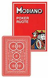 Cristallo Poker Τράπουλα Πλαστικοποιημένη για Poker Κόκκινη Modiano