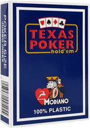 Modiano Texas Poker 2 Jumbo Τράπουλα Πλαστική για Poker Μπλε