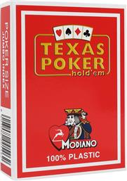 Modiano Texas Poker 2 Jumbo Τράπουλα Πλαστική για Poker Κόκκινη