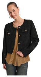 Μακρύ Γυναικείο Τουίντ Σακάκι Μαύρο Molly Bracken