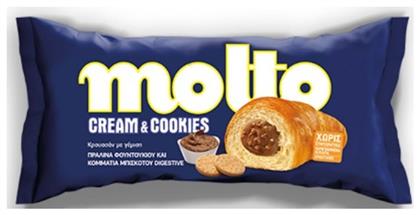 Κρουασάν Cream & Cookies με Γεύση Πραλίνα 98gr Molto