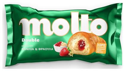 Κρουασάν Double με Γεύση Βανίλια & Φράουλα 98gr Molto