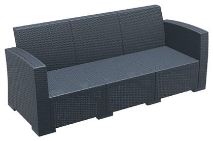 Monaco Τριθέσιος Καναπές Εξωτερικού Χώρου Rattan 198x79x79cm - Siesta Exclusive