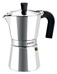 M620006 Μπρίκι Espresso 6cups Inox Ασημί Monix