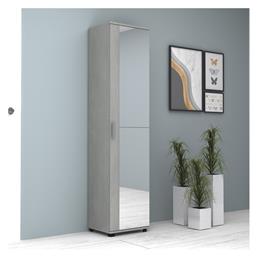 Μονόφυλλη με Καθρέπτη Visla 45x36x187cm Γκρι Σκυροδέματος - Megapap