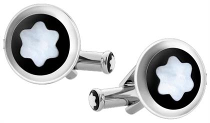 Μανικετόκουμπα από Ατσάλι σε Μαύρο Χρώμα Mont Blanc