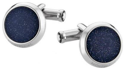 Μανικετόκουμπα από Ασήμι σε Μπλε Χρώμα Mont Blanc